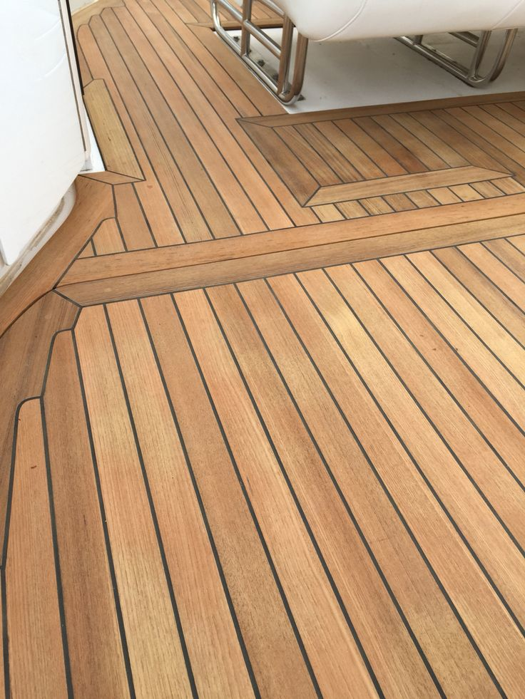 Teak decking prominently featured