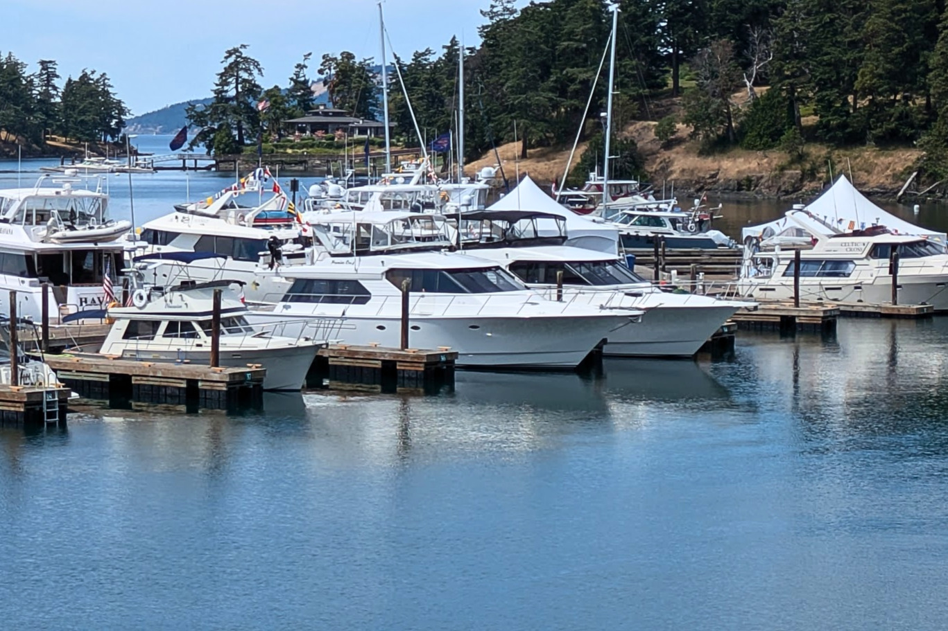 sonships docked at roche harbour in san juan for a redezvous reunion